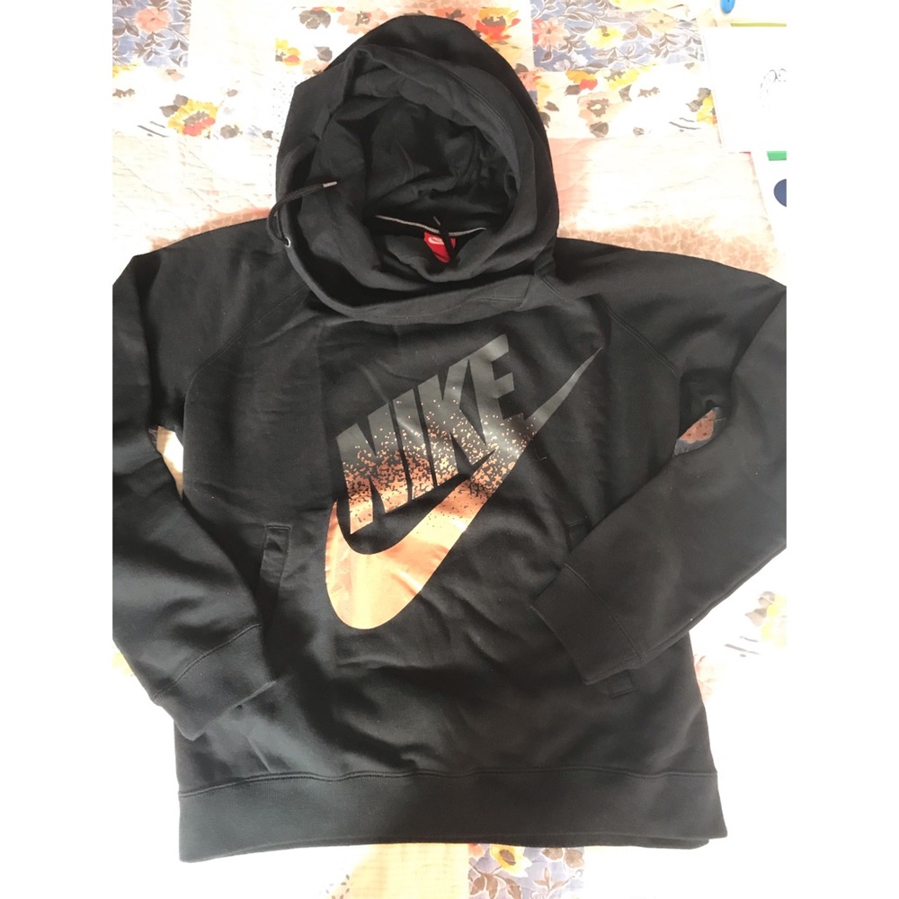 Black and rose gold Nike hoodie